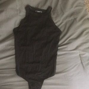 Black halter style bodysuit